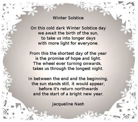 Magical winter solstice poem